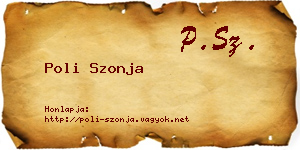 Poli Szonja névjegykártya